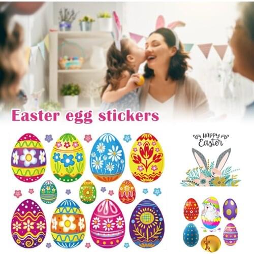 Easter Decorations Bunny Window Clings Decor For Home Office Kids School Party Decorations Supplies ALI88