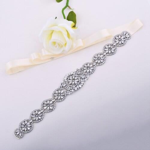 ZMS161A Handmade Silver Rhinestone Wedding Belt Evening Dress Belt Bridal Belt Bridesmaid Sash Sparkly Belt Women Belt Waistband