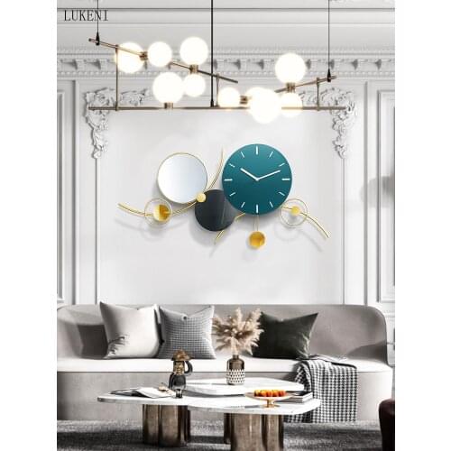 Modern Minimalist Clock Wall Clock Home Atmospheric Clock Wall Creative Fashion Art Decoration Mute Light Luxury Wall Watch