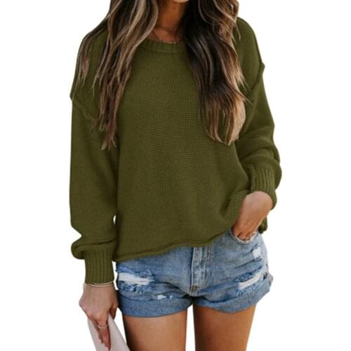 Umeko Autumn Winter V-Neck Long-sleeved stripe Pit bar Knitting Sweater Women solid Casual Solid Sweater Lady Tops for Women