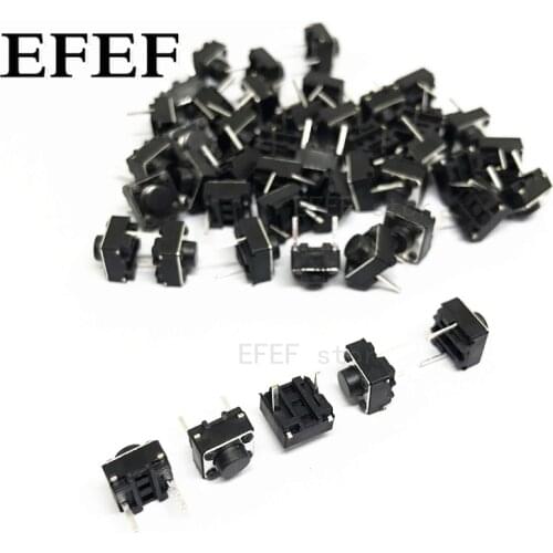 20Pcs Tactile Switch Momentary Tact 6x64.3/5/6/7/8/9/10mm 6*6*4.3mm 5mm 6mm 7mm 8mm 9mm 10mm Middle pin 2pins