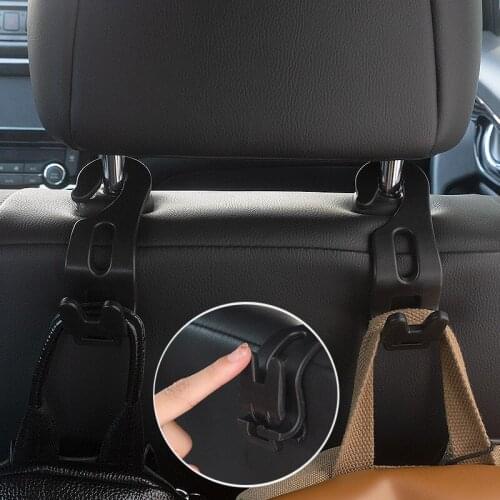 4pcs Universal Car Seat Headrest Hanger Hook Multifunctional Seat Back Collapsible Hook for Bags Handbags Clips car accessories