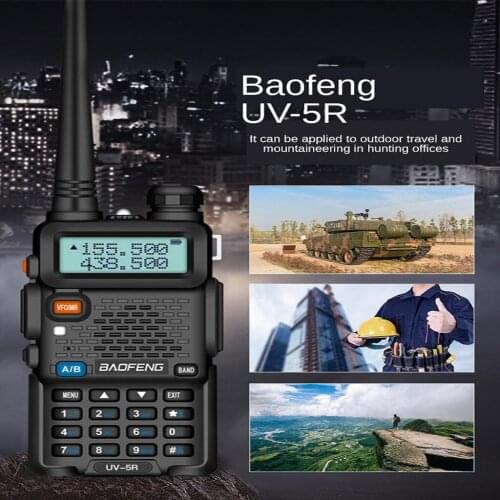 UV-5R 5W Walkie Talkies VHF/UHF LCD Dual Band Radios Fire Ham Transceiver
