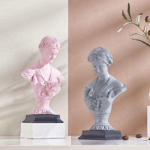 WU CHEN LONG Nordic Venus Goddess Art Sculpture Roman Girl Figures Figurines Resin Crafts TV Cabinet Decorations For Home R3945
