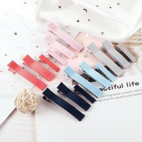 24Pcs 3.5/5/6 cm Colorful Hair Clips Basic DIY Hairpins Candy Color Cute Headwear for Girls Kid Simple Hair Accessories Barrette