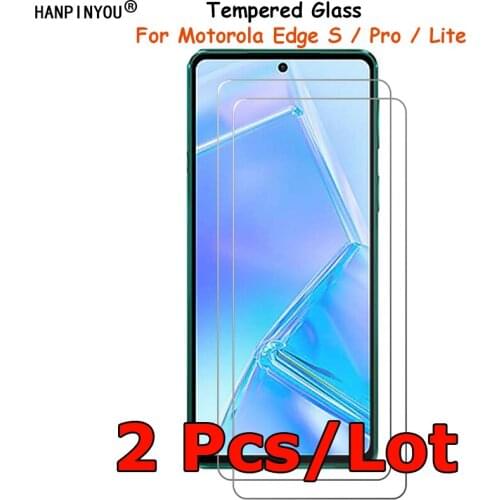 2 Pcs/Lot For Motorola Edge S / Pro / Lite Tempered Glass Screen Protector Explosion-proof Protective Film