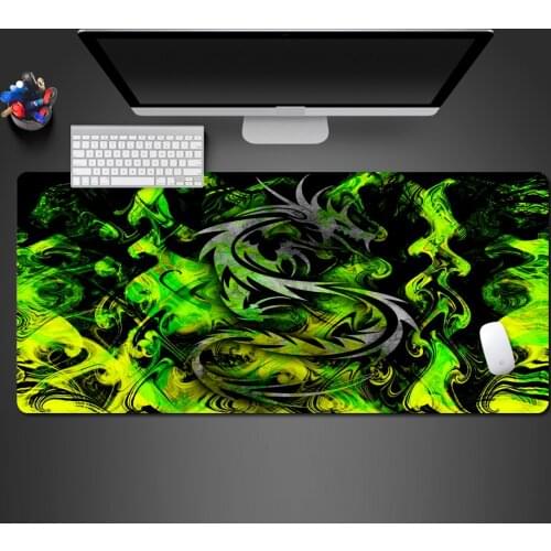 Green Dragon Personality Mouse Pad Unique Notebook Computer Games Rubber Large Table Mat Washable Anti-Slip Professional Pads