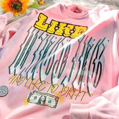 3 Colors Vintage Letters Printing Graphic Sweatshirt Women Streetwear Hip Hop Designer Clothes for Teens Plus Size Hoodies 2021