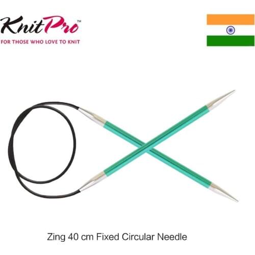 1 piece Knitpro Zing 40 cm Fixed Circular Knitting Needle
