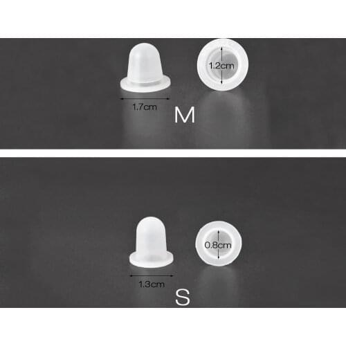 100pcs Disposable Tattoo Ink Cups S/M Tatto Accessories Permanent Tattoo Supply Eyebrow Makeup Silicone Pigment Container Caps