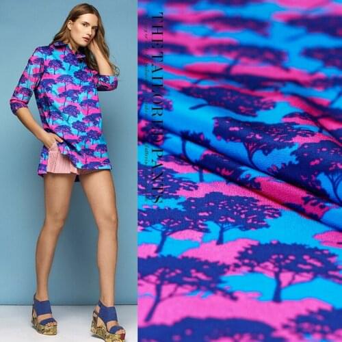 114 cm printed silk fabric for dress 12 mm crepe de chine silk fabric summer breathable dress fabric wholesale silk cloth