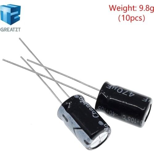 20PCS Higt quality 25V470UF 8*12mm 470UF 25V 8*12 Electrolytic capacitor