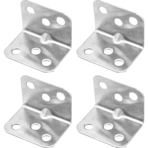 4pcs Stainless Steel Environmental Protection Furniture Fitting Corner Bracket 90 Degree Angle Code Strong Practicability Rack