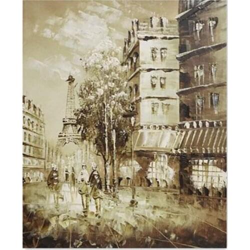 Full Round Drill Home Decoration Diamond Painting Cross Stitch Paris Street Landscape City View Art Mosaic Embroidery FC465