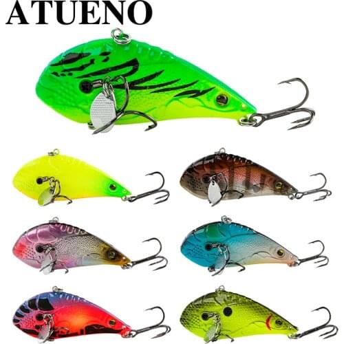 ATUENO 1 PCS/Lot 65mm/17.5 g Vibration Lure Fishing Lures Hard Baits Crankbaits Artificial Lure Sinking For Bass Pike Tackle