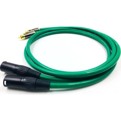 Hifi MCINTOSH 2RCA to 2 XLR Audio Cable Mplifier DVD Player XLR Balanced Interconnect Cable