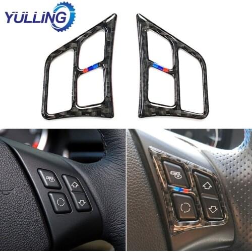 Car Interior Accessories Carbon Fiber Steering wheel buttons stickers For BMW E90 3 Series (2005-2012) Car Styling