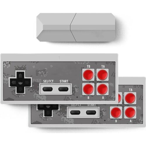 Video TV Game Console 8 Bit Built-in 600 Classic Retro Games Mini Wireless Portable Controller Dual Handheld Gamepad AV Output