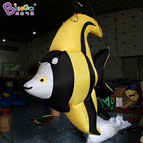 Custom made 1.5 meters length inflatable tropical fish for decoration / hanging tropical fish balloon toys
