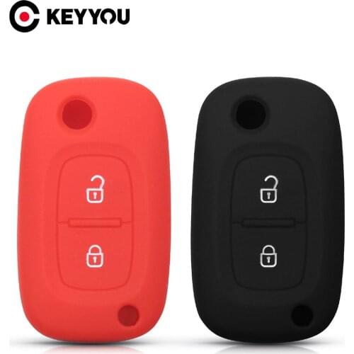 KEYYOU Silicone Key Case Cover For Renault Megane 2 Fluence Clio For Mercedes For LADA Vesta Granta XRay Kalina Priora Sedan