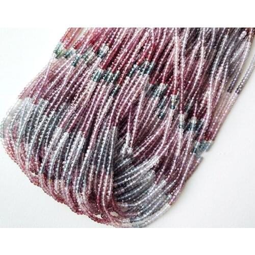 Spinel roundel/round faceted 2.6mm AAA 43cm for DIY jewelry making loose beadsFPPJ wholesale nature gemstone