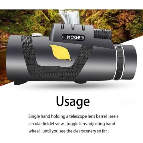 Phone Telescope Photography Mobile Phone Monocular 12X50 1200/8000m Field View Monocular, Monocular
