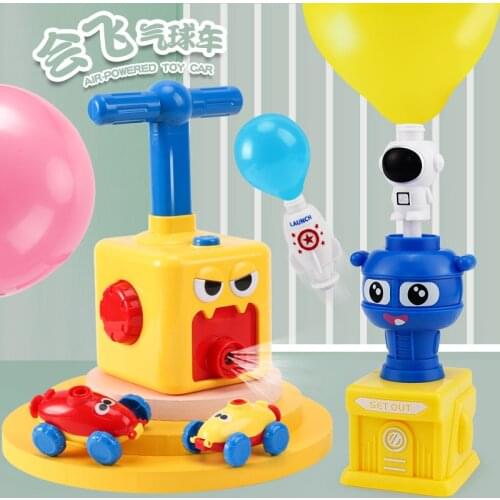 NEW Power Balloon Launch Tower Toy Puzzle Fun Education Inertia Air Power Balloon Car Science Experiment Toy for Children Gift