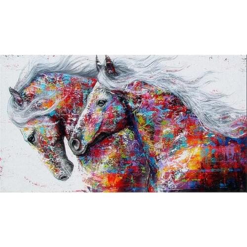 New Arrival 5D Diamond Painting Horse Kits Handmade Needlework DIY Diamond Embroidery Animal Mosaic Rhinestone Picture