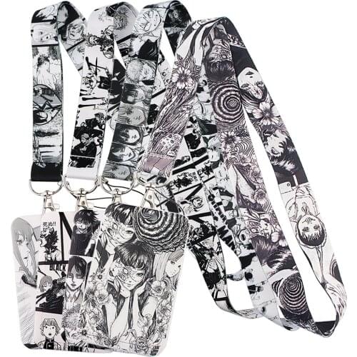 P5895 Dongmanli Anime Key lanyard Car KeyChain ID Card Cover Pass Gym Mobile Phone Badge Holder Key Ring KeyHolder Jewelry Gifts