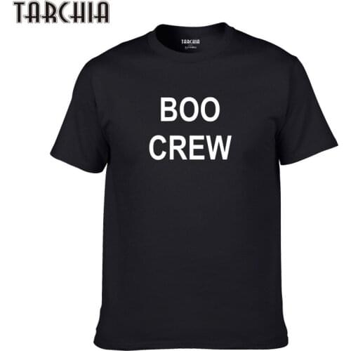 TARCHIA 2021 New T-Shirts Boo Crew Slim Fit T-shirt Men Short Sleeve Shirt Casual Tshirt Tee Tops Boy T Shirt Plus Size XXL