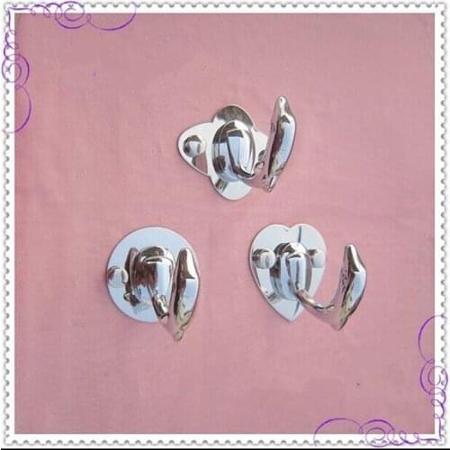 Stainless steel bright wall single hook , clothes cap bag towel hooks for washesroon ,kichen for homedecorate hooks
