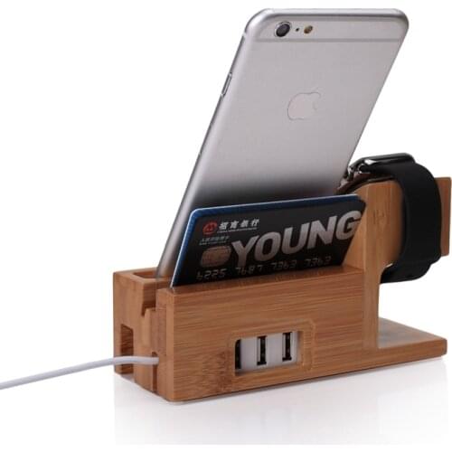 Phone Holder Watch Stand Charging Dock 3-port USB Bracket Station For Apple Watch 7 plus X/For Galaxy S10 S10E S9 Plus Luxury
