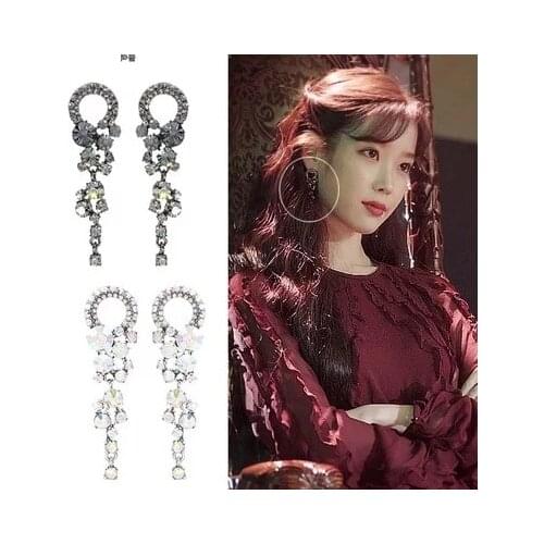 2color 이지은 DEL LUNA Hotel IU Korean dramas TV Fashion personality eardrop Elegant For Women Earrings pendientes brincos ornament