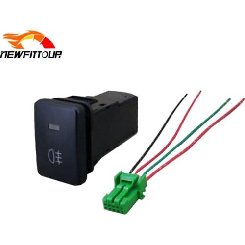 1PC Car Rear Fog Light Switch Button With Wire For Toyota PRADO 2010-2019 Car Accessories