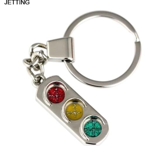 1Pcs Traffic Light Key Rings Red And Green Lights Keychain Car Key Chain Gifts for Male Womens Car Styling Decoration
