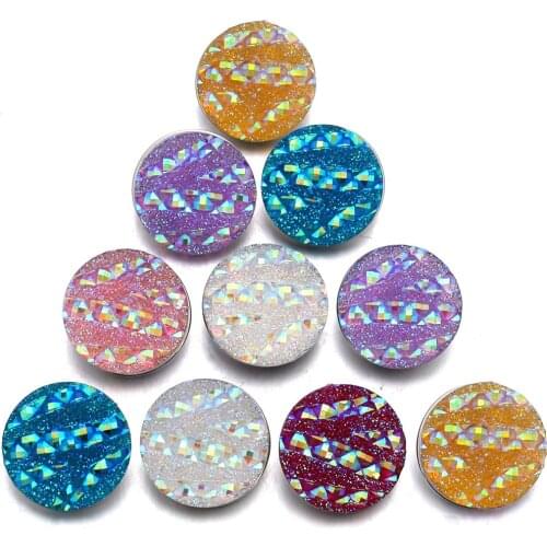 10pcs/lot New Snap Jewelry Mixed Beautiful Baseball Softball Resin Ginger 18mm Snap Buttons Fit DIY Snap Button Bracelet