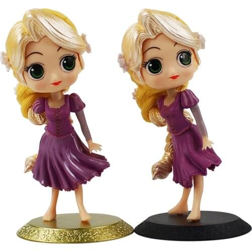 15cm Q Posket Figure Toys Princess Tangled Beauty Model Dolls Children Gifts