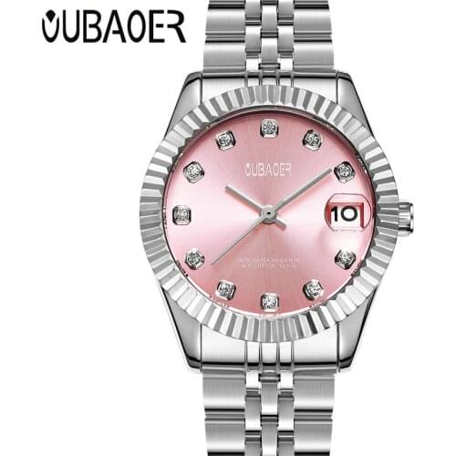 2017 OUBAOER Women Watches Fashion Casual Quartz Watches Ladies Relogio Feminino Montre Femme Gold Wristwatches saat New Style
