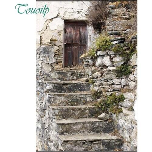 3D Retro Staircase Lifelike DIY Steps Embroidery Diamond Painting 5D Cross Stitch Kits Mosaic Paintings Wall Sticker Wedding