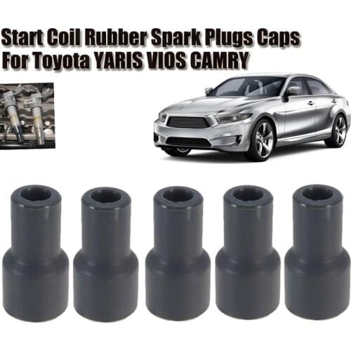 5Pcs Spark Plug Cap Connector Ignition Coil Rubber Ignition Coil Plug Tip Cover Rubber 90919-11009 For Toyota YARIS VIOS CAMRY