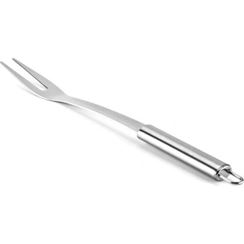 50pcs Stainless steel BBQ fork meat food fork BBQ accessories outdoor barbecue appliances NO261