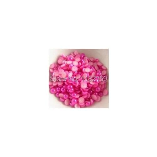 Free Shipping MIXed 2000pcs/bag 8mm ABS Half Round Pearls,Garment Accessory Beads,card making scrapbooking DIY products