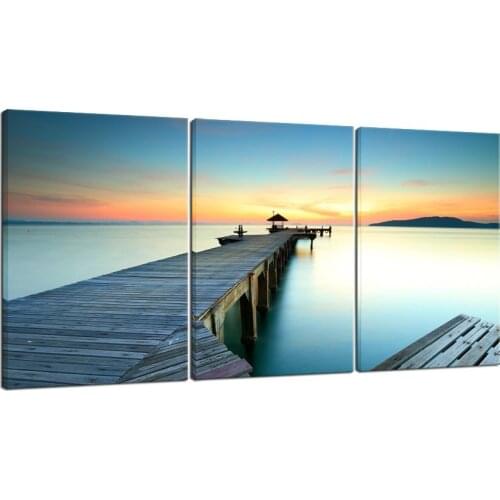 Bridges over the Sea Large Canvas Prints Wall Art Seascape Pictures Paintings for Bathroom Living Room Home Decor Drop shipping