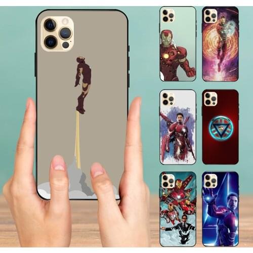 Soft Phone Case for iPhone 12 11 Pro Max Mini X Xs XR Xs Max 8 7 6 5S Plus Tony Stark Infinity War Iron Man
