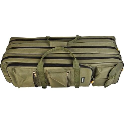 Fishing Rod Carrier Case 3-layers Fishing Pole Reel Storage Bag Backpack Fishing Gears Organizer Fishing Tackle Boxes 80cm/100cm