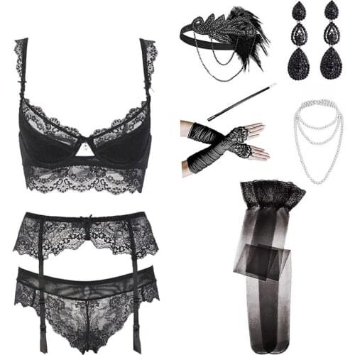 Underwear multi-piece sexy underwear underwear underwear T pants garter 9 pieces set