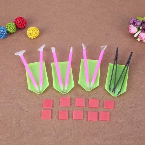 DIY Diamond Painting Accessories 5D Diamond Painting Cross Stitch Embroidery Pen Tools Set Mosaic Glue Pen Kit Tweezers