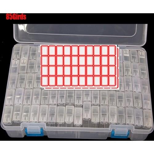 85Grids Diamond Painting Storage Box with Portable Bead Storage Container 5d Diamond Embroidery Accessories Tools Jewelry gift