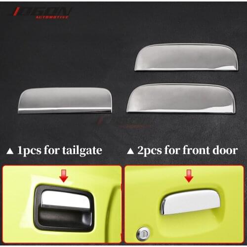 Stainless Steel Car Side body Door Handle Cover Tailgate Door Handle Trim Sticker For Suzuki Jimny JB64 JB74 2019 2020