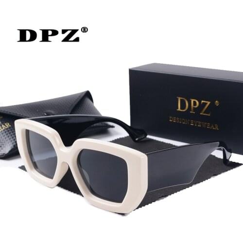 DPZ new Fashion Luxury Brand Designer Oversized Polygon Sunglasses Men Vintage Shield Cool Ins women Sun Glasses uv400